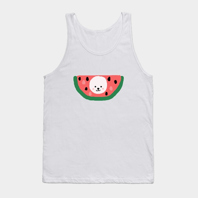 Watermelon Dog Tank Top by artoftilly